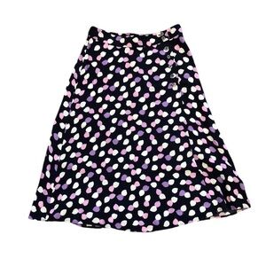 NWT Talbots Womens Faux Wrap A-line skirt Sz 2p Leaves Pink Girly Feminine Cute